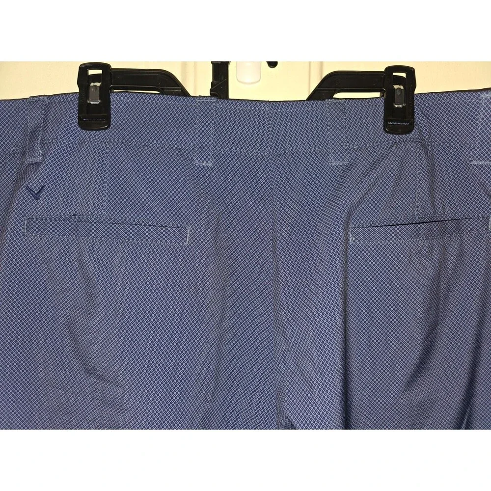 Callaway Golf Shorts, Blue Diamond Print, Opti-Dry, Active Waistband Size 42